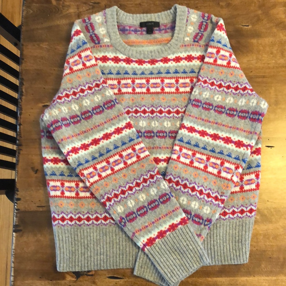 J. Crew fair isle scoop neck